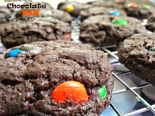 Chocolate m&m cookies
